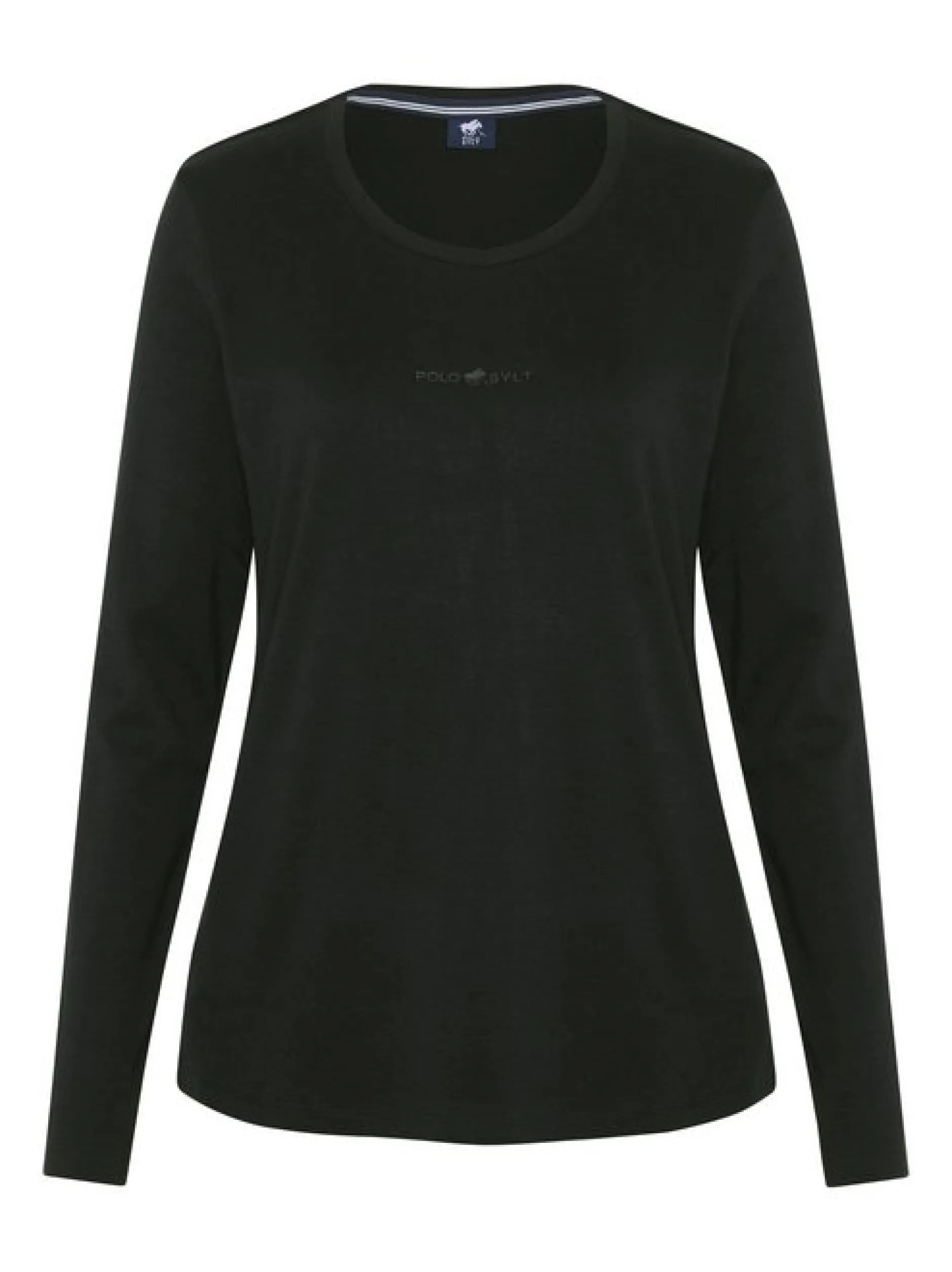 Polo Sylt Damen Langarmshirt in schwarz - Ärmel: kurzarm