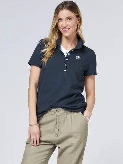 Polo Sylt Damen Polo in marine blau - Ärmel: kurzarm