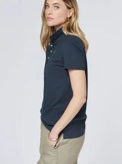 Polo Sylt Damen Polo in marine blau - Ärmel: kurzarm