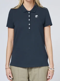 Polo Sylt Damen Polo in marine blau - Ärmel: kurzarm