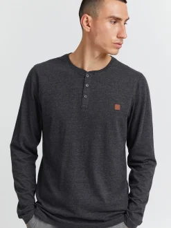 11 Project Herren Langarmshirt - PRBonso in anthrazit