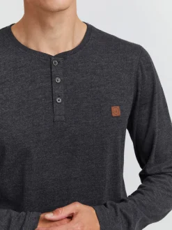 11 Project Herren Langarmshirt - PRBonso in anthrazit