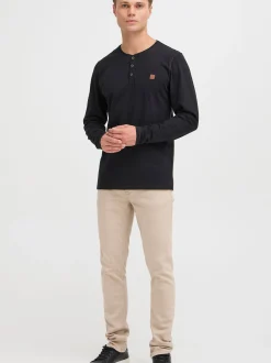 11 Project Herren Langarmshirt - PRBonso in schwarz