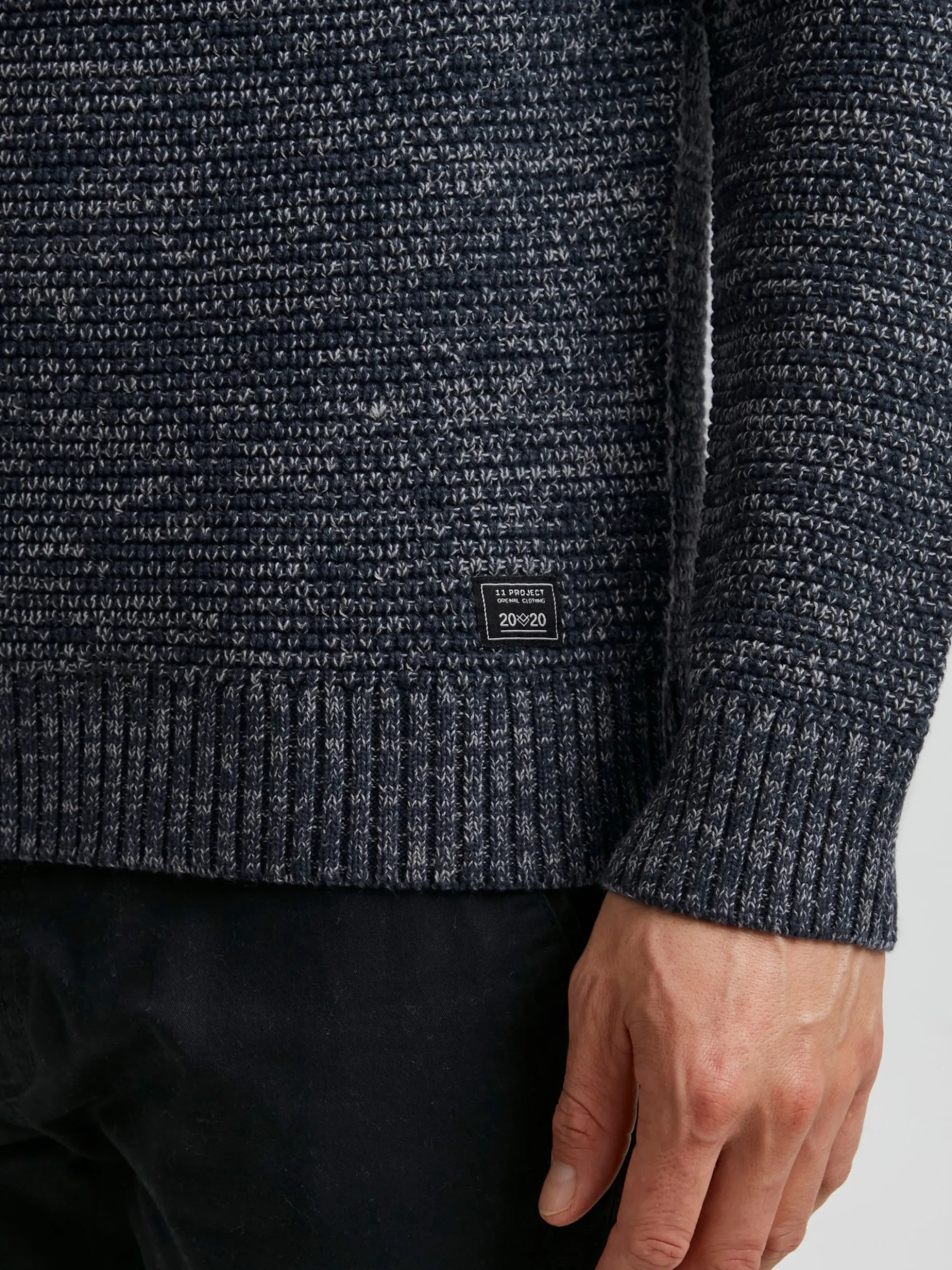 11 Project Herren Rundhalspullover - PRAlaric in blau