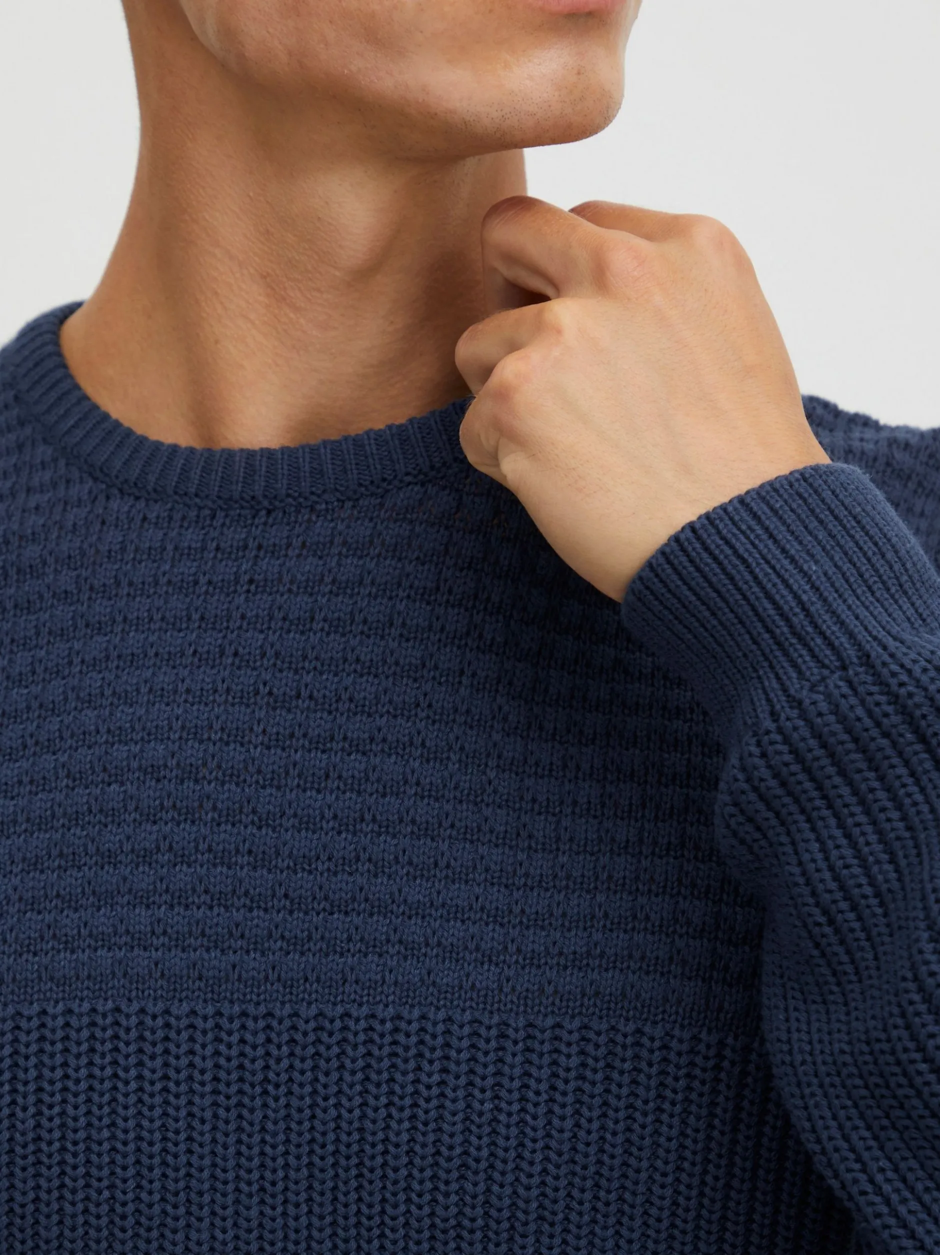 11 Project Herren Strickpullover - PRAdamus in blau
