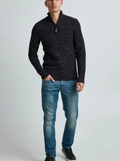 11 Project Herren Strickpullover - PRAlbanus in schwarz