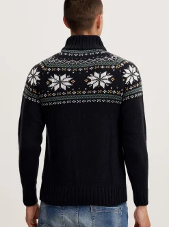 11 Project Herren Weihnachtspullover - PRTim in schwarz