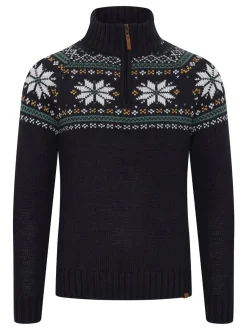 11 Project Herren Weihnachtspullover - PRTim in schwarz