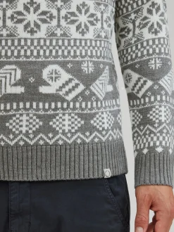 11 Project Herren Weihnachtspullover - PRUwe in grau
