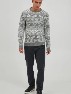 11 Project Herren Weihnachtspullover - PRUwe in grau