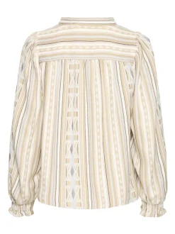 PULZ Jeans Damen Bluse PZALEXIS in beige