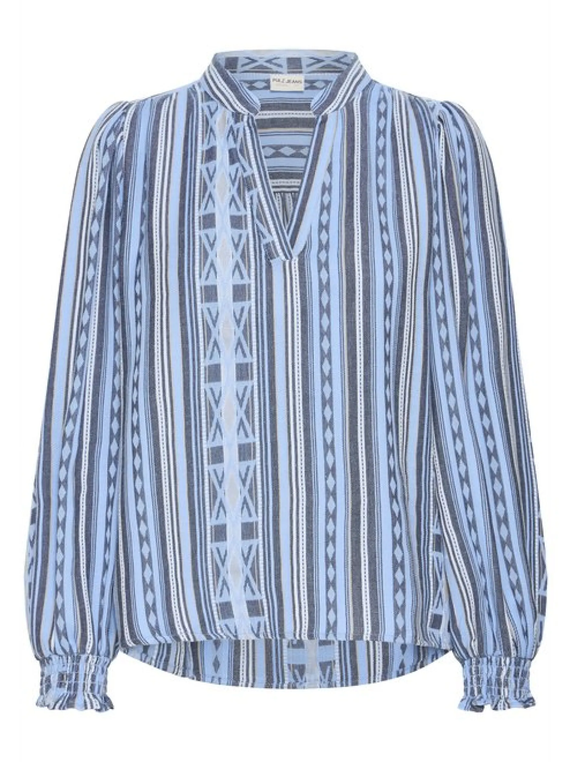 PULZ Jeans Damen Bluse PZALEXIS in blau