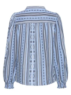 PULZ Jeans Damen Bluse PZALEXIS in blau