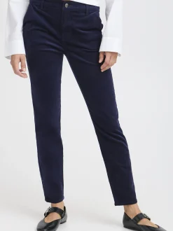 PULZ Jeans Damen Casual Hose PZSALLY Hohe Taille in blau