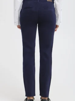 PULZ Jeans Damen Casual Hose PZSALLY Hohe Taille in blau