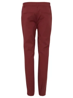 PULZ Jeans Damen Casual Hose PZBINDY Hohe Taille in bordeaux