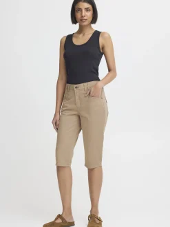PULZ Jeans Damen Casual PZEVELYN Normale Passform in sand