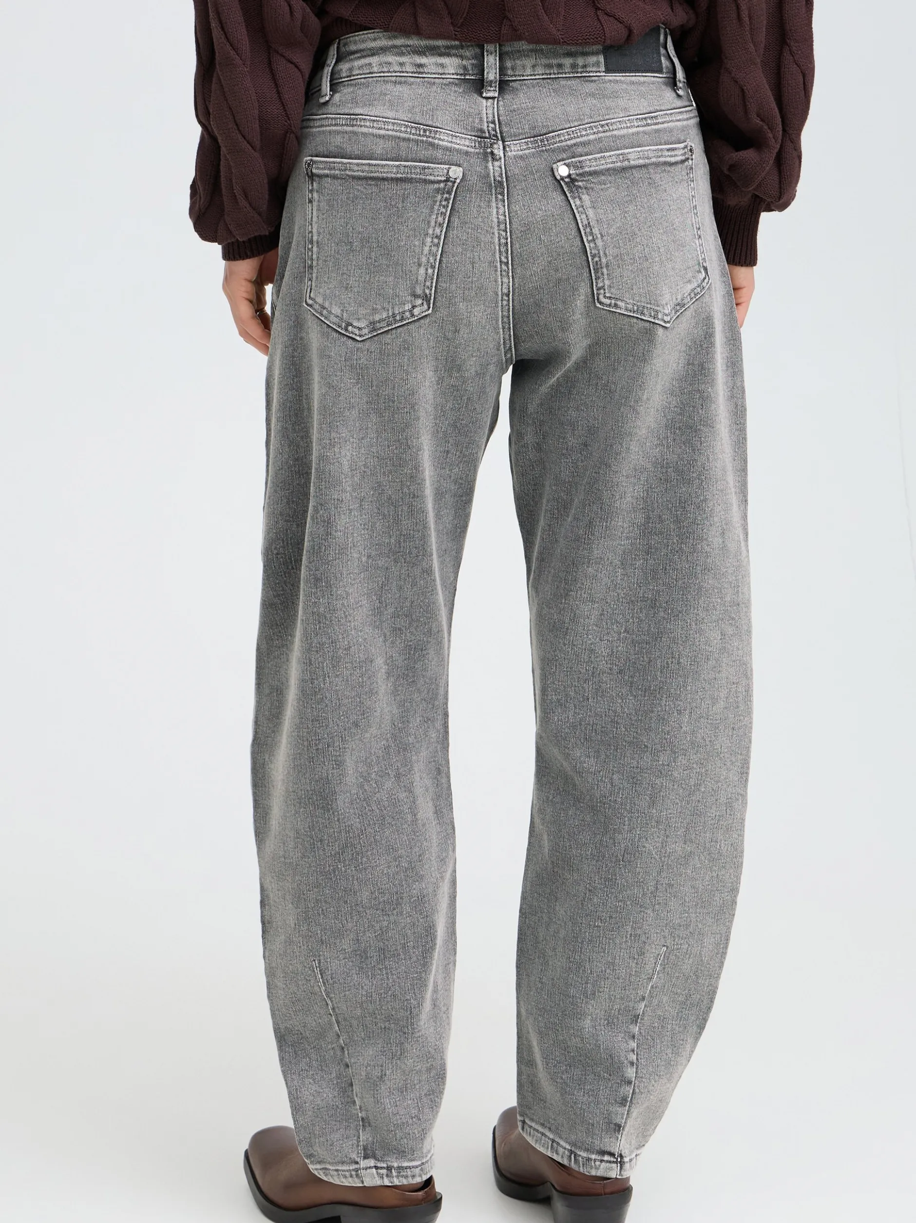 PULZ Jeans Damen Jeans PZANNI in grau denim