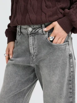 PULZ Jeans Damen Jeans PZANNI in grau denim