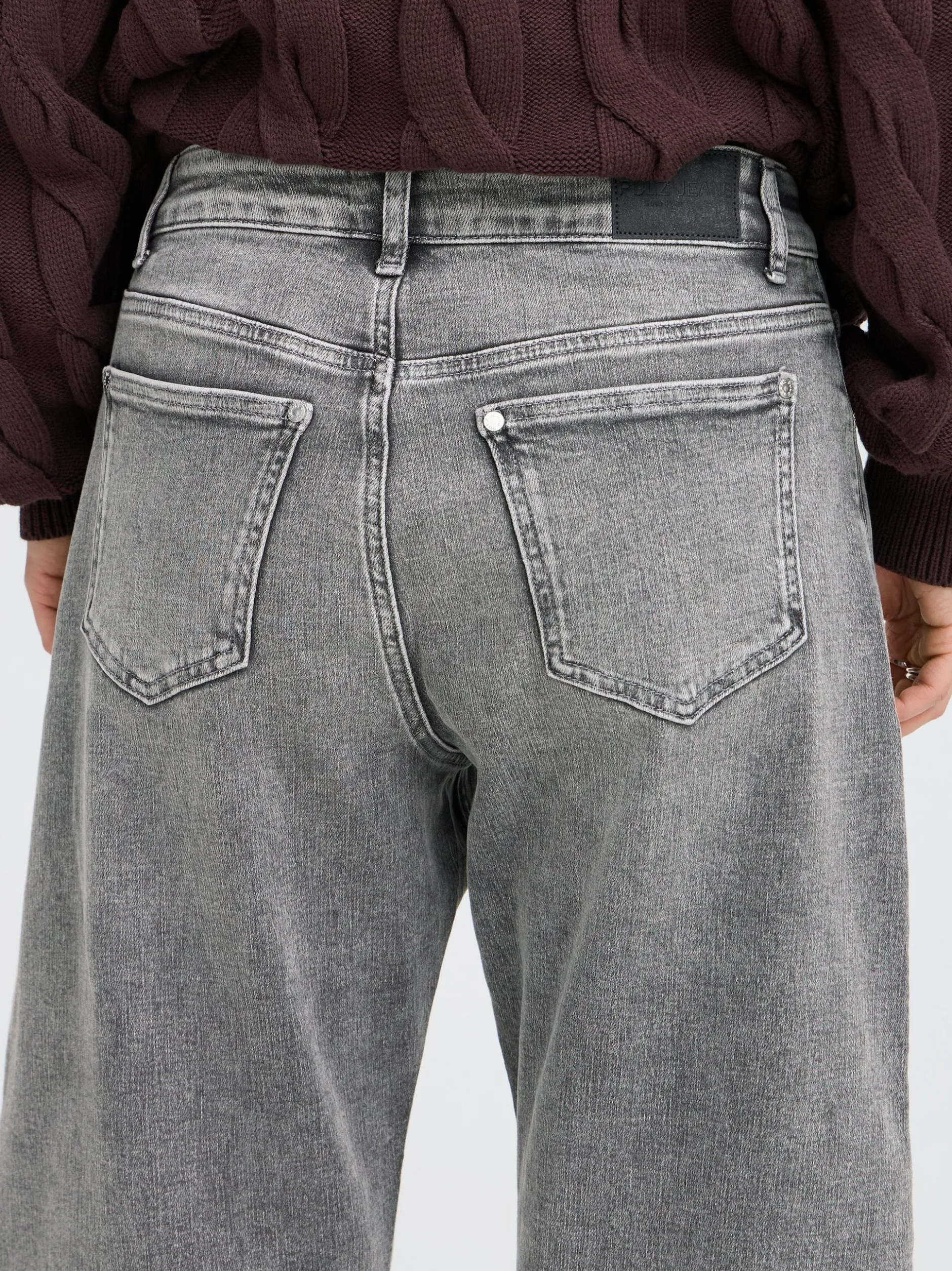 PULZ Jeans Damen Jeans PZANNI in grau denim