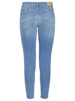 PULZ Jeans Damen Jeans PZCARMEN Hohe Taille in light stone bleached
