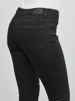 PULZ Jeans Damen Jeans PZJOY Hohe Taille in grau denim