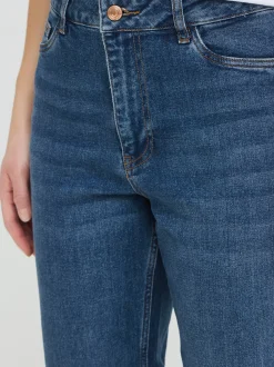 PULZ Jeans Damen Jeans PZLIVA hohe Taille in blau