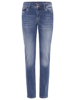 PULZ Jeans Damen Jeans PZSUZY Hohe Taille in medium stone denim