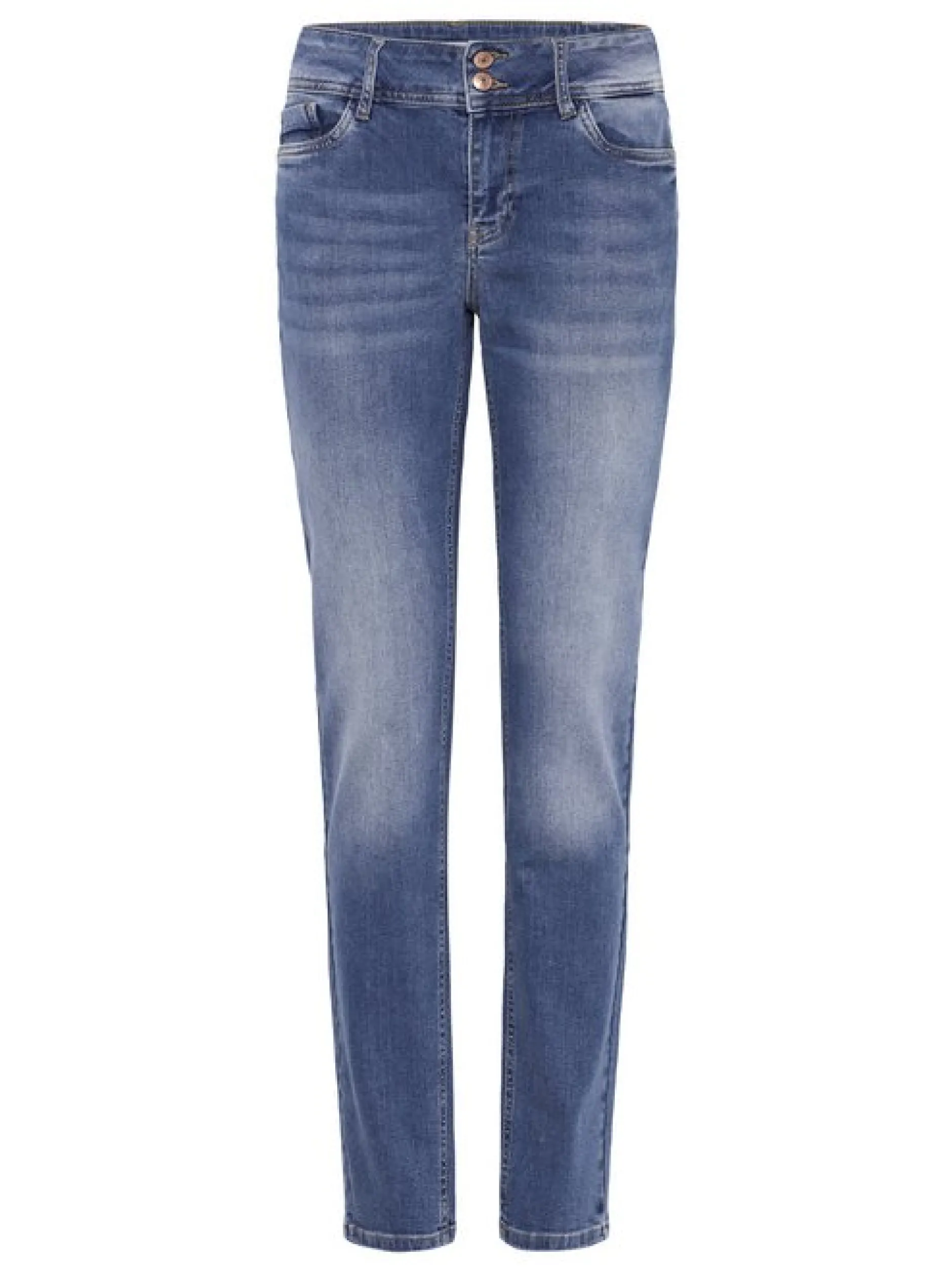 PULZ Jeans Damen Jeans PZSUZY Hohe Taille in medium stone denim
