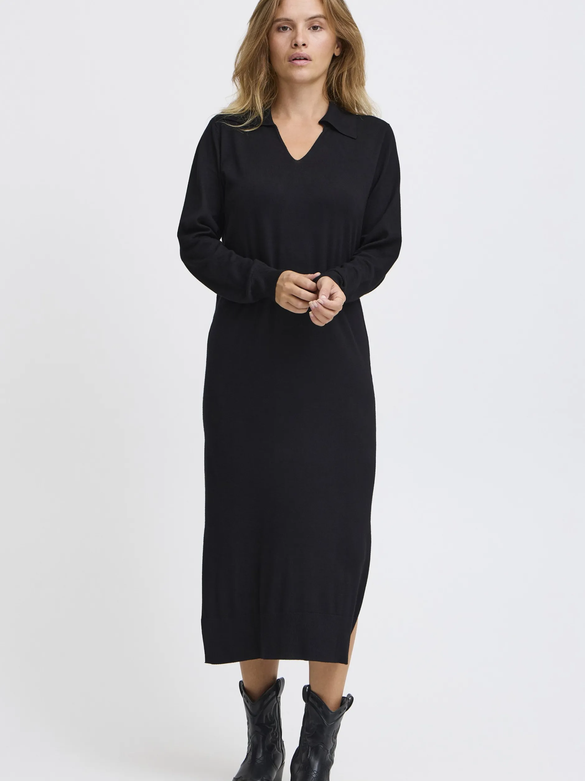 PULZ Jeans Damen Kleid PZSARA in schwarz