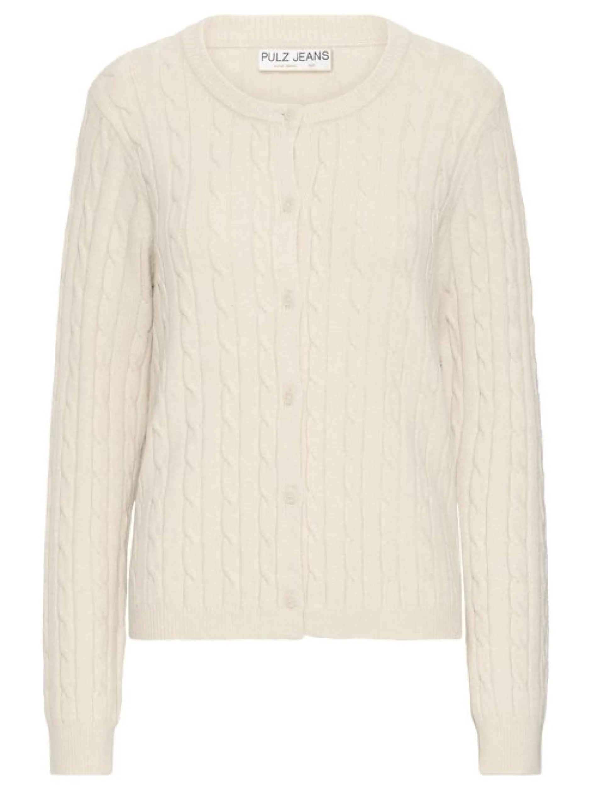 PULZ Jeans Damen Strickjacke PZSTEFFI in beige