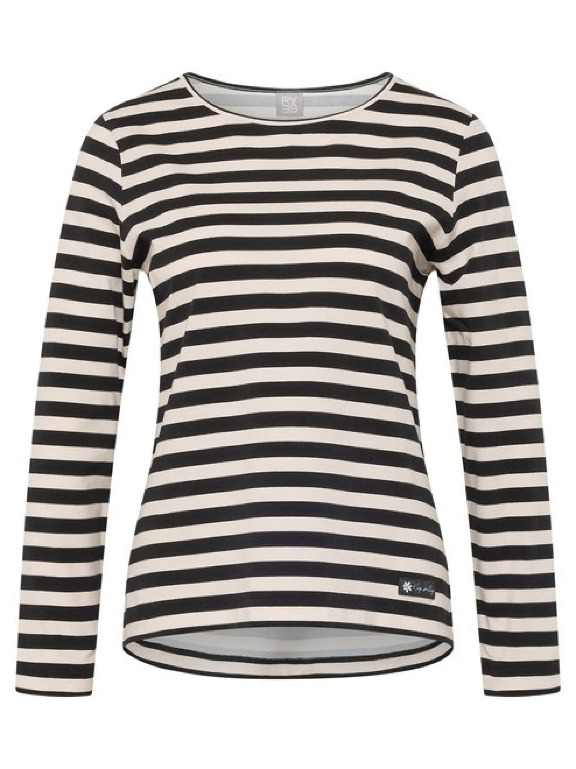 RABE Damen Langarmshirt in beige schwarz