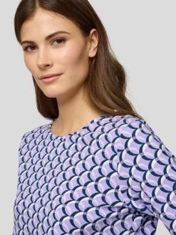 RABE Damen Langarmshirt in lila mehrfarbig