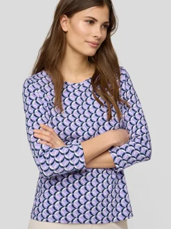 RABE Damen Langarmshirt in lila mehrfarbig