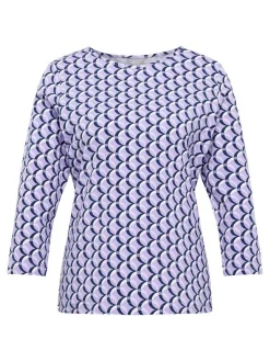 RABE Damen Langarmshirt in lila mehrfarbig