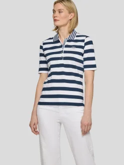 RABE Damen Poloshirt in blau weiß