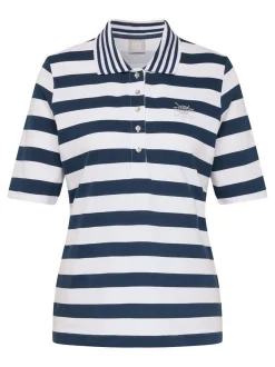 RABE Damen Poloshirt in blau weiß