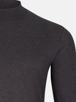 Ragman Herren Langarmshirt im 3er-Pack in schwarz
