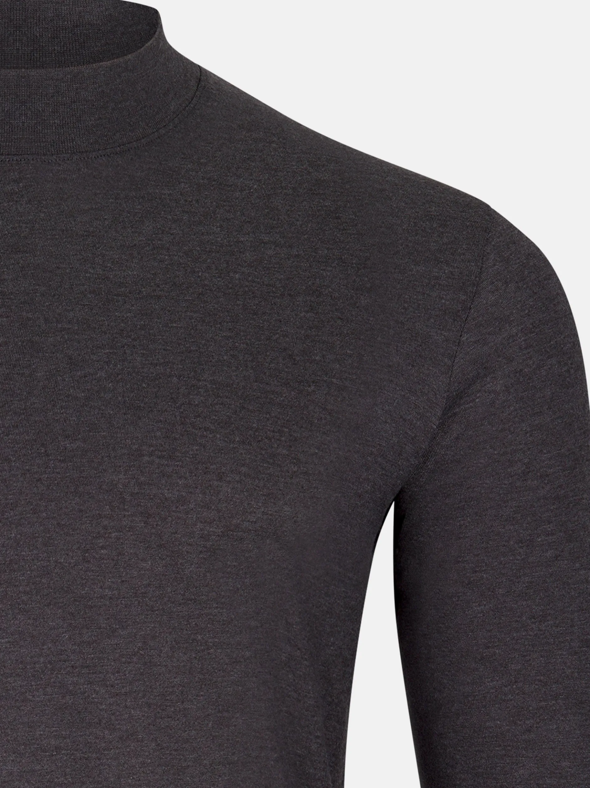 Ragman Herren Langarmshirt im 3er-Pack in schwarz