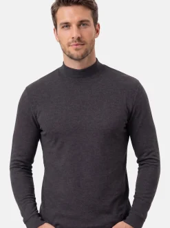 Ragman Herren Langarmshirts im 2er-Pack in grau