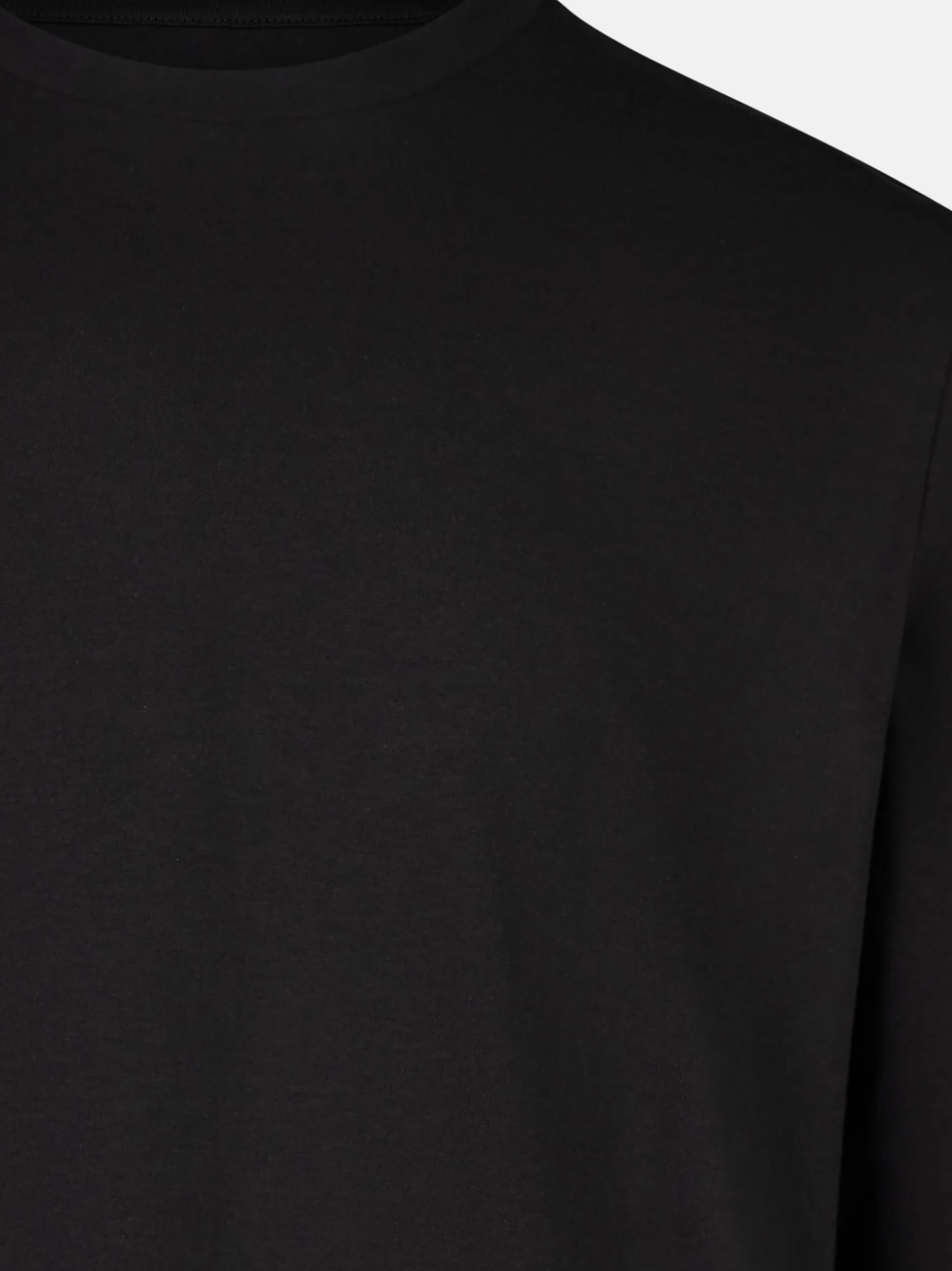 Ragman Herren Langarmshirts im 2er-Pack in schwarz