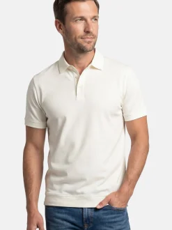 Ragman Herren Poloshirt - Basic in ecru