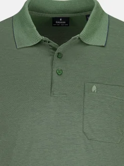 Ragman Herren Poloshirt im 2er-Pack in grün