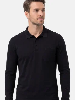 Ragman Herren Poloshirts im 3er-Pack in schwarz