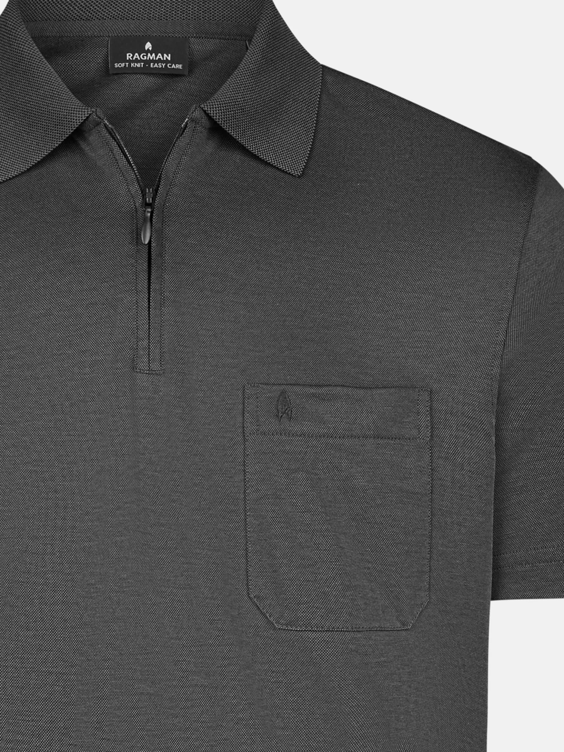 Ragman Herren Poloshirts im 2er-Pack in anthrazit