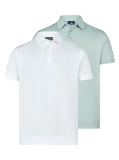 Ragman Herren Poloshirts im 2er-Pack in mehrfarbig