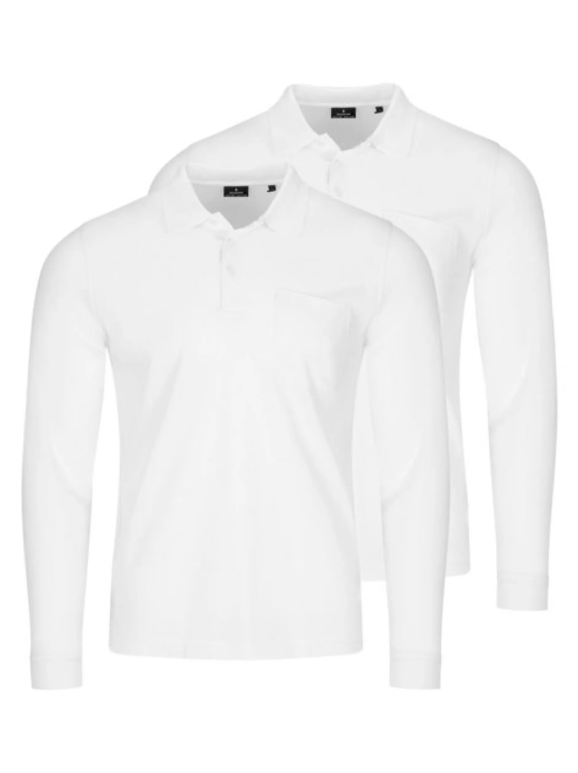 Ragman Herren Poloshirts im 2er-Pack in weiß