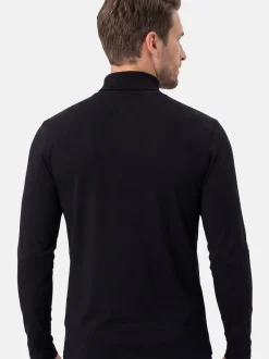 Ragman Herren Rollkragenshirts im 3er-Pack in schwarz
