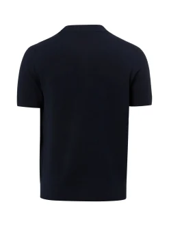 Ragman Herren Strickshirt in marine - Ärmel: kurzarm