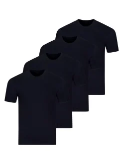 Ragman Herren Unterhemden im 4er-Pack in blau